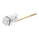 1Pc Silver Copper Flush Lever Button for Toilet Tank Home Use 1