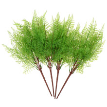 4Pcs Faux Green Fern Plastic Artificial Greenery for Home Decor
