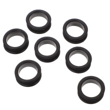 10Pcs Silicone Protective Rings for Hairdressing and Pet Shears Black