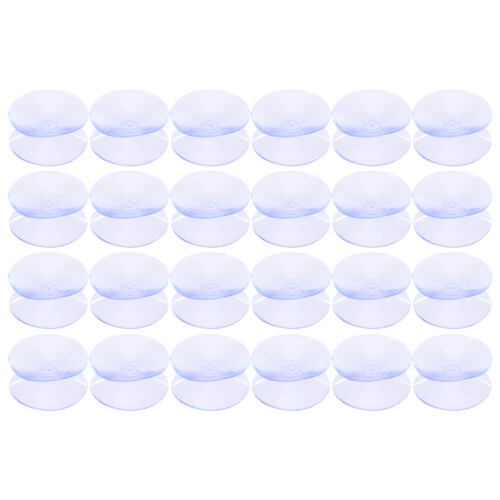 24pcs Silicone Suction Pads Double Sided Cups For Glass Table
