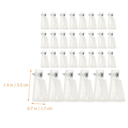 30Pcs Outdoor Light Hooks for String Lights White PP Screw-in Clips 1