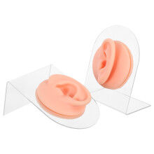 1Paar Silikon Mit Acryl Für Piercing Praxis Pink