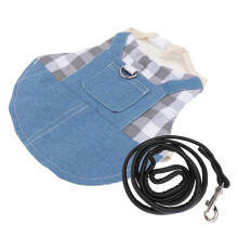 1Set Durable Red Pet Rabbit Clothes and Traction Rope Accessory