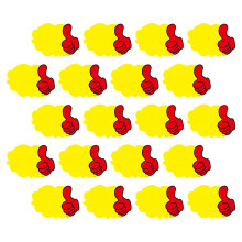Mlins 20 Pcs Price Tag Price Label Tags Burst Paper Signs 13x10cm Red