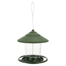 1Pc Outdoor Green Bird Feeder Plastic Hanging Food Container