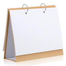 1Set Detachable DIY Desk Calendar Making Book Khaki Kraft Paper