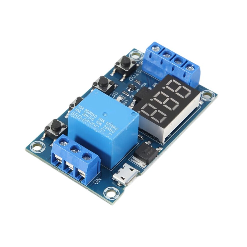 6-30V Support Micro-Usb 5V Led Display Automation Cycle Delay Timer Control Off Delay Relay 6V 9V 12V 24V 4713918061266