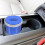 Blue Car Trash Can PP Auto Garbage Bin Cup Holder Car Accessory 3