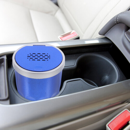 Blue Car Trash Can PP Auto Garbage Bin Cup Holder Car Accessory 2