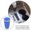 Blue Car Trash Can PP Auto Garbage Bin Cup Holder Car Accessory 6