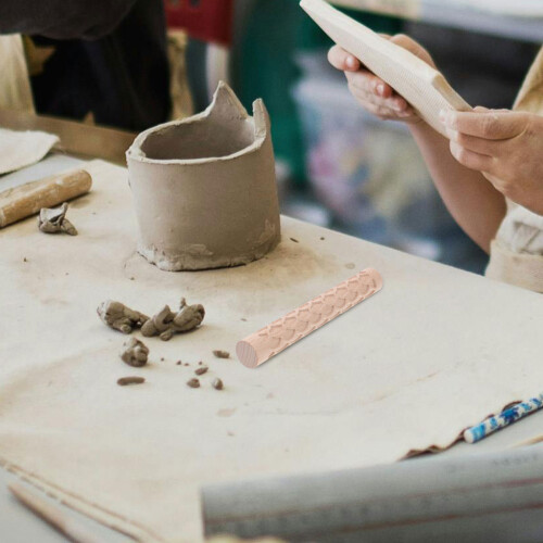 Multifunctional Wooden Clay Roller Tool for DIY Pottery and Dough 2