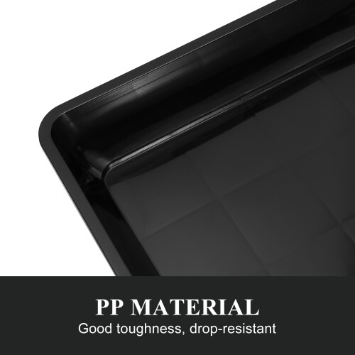2pcs Black Planter Tray Square Drip Tray For Indoor Planting 2