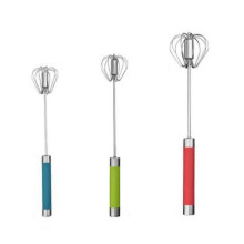(3pcs) Piranha Whizzy Whisk Semi-Automatic Egg Whisk Hand Push Egg Beater Stainless Steel Blender Mixer