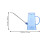 Blue Long Spout Watering Can Plastic Stainless Steel Durable 2