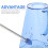 Blue Long Spout Watering Can Plastic Stainless Steel Durable 5