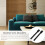 2Pcs Sturdy Black Folding Sofa Bed Legs Self-Locking Metal Brackets 6