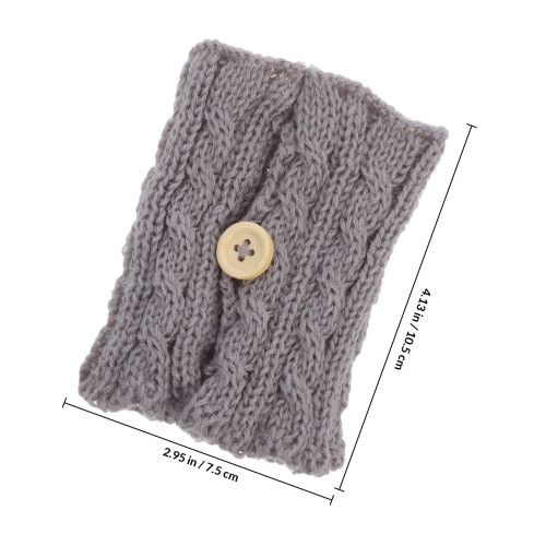 2 Pcs Transparent Floss Wool Knitted Cup Cover 1
