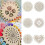 Raindrops Sewing Thread Holder Wood Square 6pcs 5