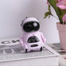 (pink) Sherum Bot, Yifare Bot, Mini Pocket Robot Toy with LED Lights for Entertainment
