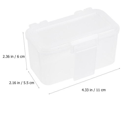2Pcs Breathable White Plastic Worm Breeding and Storage Box 1
