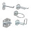 Tool Hanging Hook Iron Silver 5pcs 5