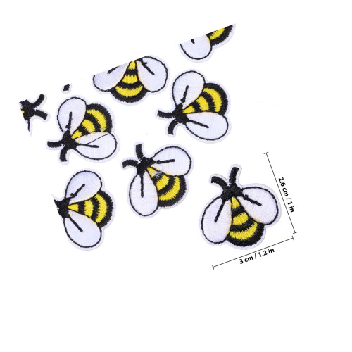 20 Pcs Cloth Bee Embroidered Patch Child Bees Sew on Patches 1