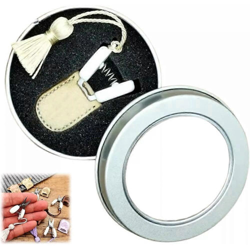 (white) Tiny Craft Knitting Scissors Set,Mini Knitting Scissors Set With Protective Case
