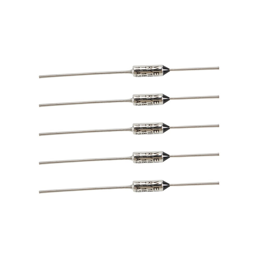 5 Pcs Circuit Cut Off Tf 185 Celsius 250V 10A Temperature Thermal Fuses 6032125168130