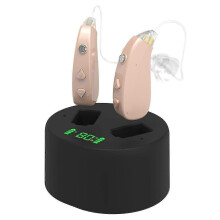 Hearing Aids Rechargeable Hearing Amplifiers for Seniors with Noise Cancelling, Volume Control, LED Display, Long Battery Life