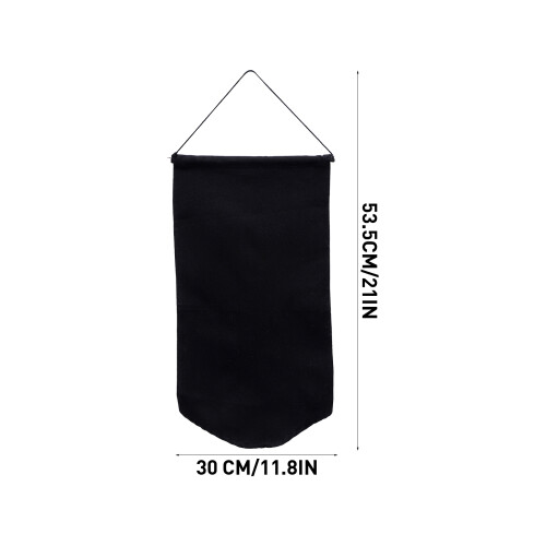 2Pcs Lapel Pin Badge Flag Black Hanging Banner Cloth 1
