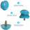 8Pcs Useful Blue Wood Round Handles Durable Door Knobs for Cabinets 4