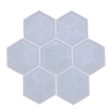 8 Paket Hexagon Silikon Untersetzer Formen Silikon Harz Form, Epoxid Formen zum GießEn mit Harz, Beton, Zement