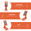 1Pc Foldable Orange Laptop Stand ABS Multi-Functional Desktop Rack 6