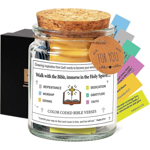 (B) Bible Verses Jar For Emotions And , Jesus Scripture Jar, Bible Verses In A Jar For Devotional Gift