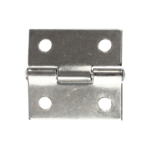 2 Pcs Gray Metal 1" Small Butt Hinge for Cabinet Drawer 1