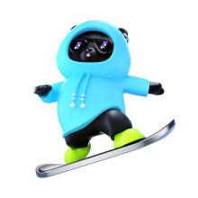 (Sky Blue) Cartoon Bear Skateboard Doll Ornament Fun Ornaments Car Interior Decorations dynamic bears