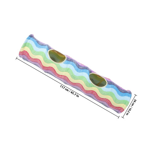 1Pc Foldable Plush Cat Tunnel Multi-Color Pet Playing Toy 1