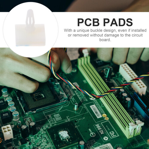 100Pcs Adhesive Pcb Standoffs White PP Plastic Circuit Board Support 2