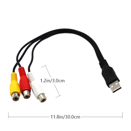 Usb To 3Rca Audio Set Top Box Adapter For Home 1