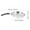 1Pc Silver Rounded Non-Stick Frying Pan Stainless Steel 2