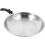 1Pc Silver Rounded Non-Stick Frying Pan Stainless Steel 5