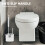 Punch-Free Toilet Brush With Wall-Mounted Rack Silver 3