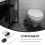 Punch-Free Toilet Brush With Wall-Mounted Rack Silver 4