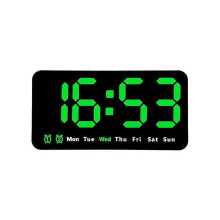 (color03) LED Digital Clock 8.5 Inch Large Display LED Alarm Clock w/Date Week Temperature