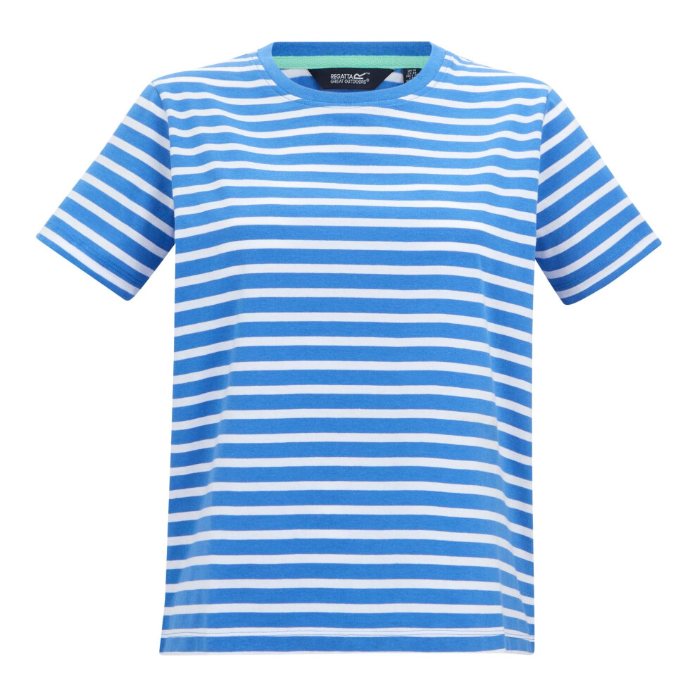 Regatta (8 Uk, Sonic Blue/White) Womens/Ladies Bayletta Striped T-Shirt