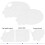 5Pcs White Plastic Painting Tools Durable Color Mixing Accessories 3