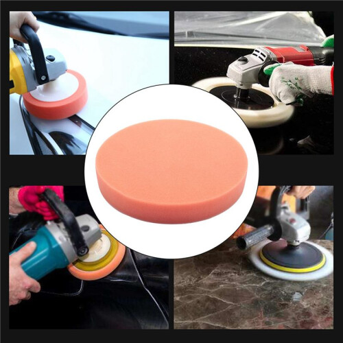 50 Peças de 6 Polegadas (150 Mm) Esponja Plana Luz Amarela Almofada de Polimento Kit de Almofada de Polimento para Carro 2