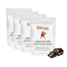 (4 Packs) Vascular care soothing soak pack soothes and repairs veins, dredges meridians