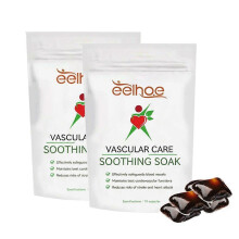 (2 Packs) Vascular care soothing soak pack soothes and repairs veins, dredges meridians
