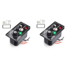 2X 12V Fused Marine Bilge Pump Panel with LED Indicator Light Manual/Off/Auto 3-Way Toggle